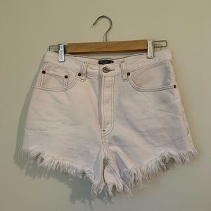 Abercrombie and Fitch White Jean 4” Shorts